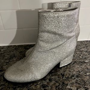 Silver Glitter GoGo Boots Size 5.5